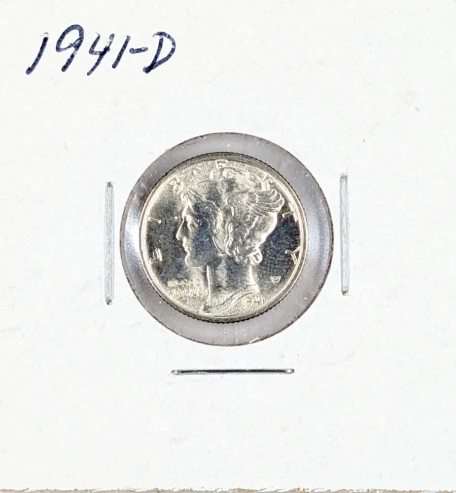 FEATURE - 1941-D Uncirculated Silver Mercury Dime (1 of 2)