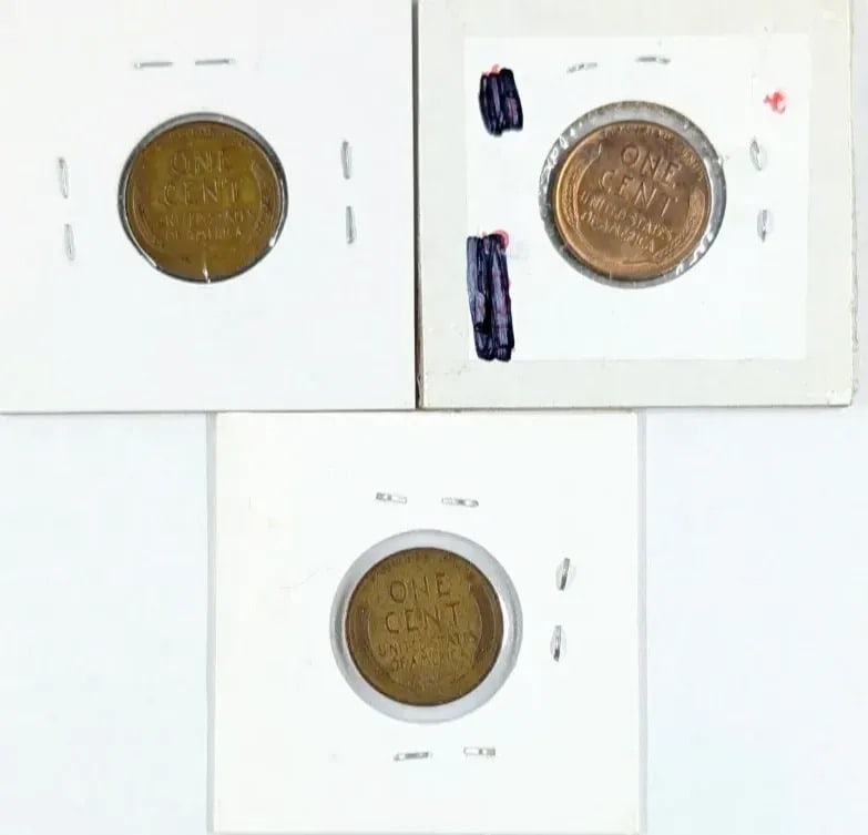 Lot of 3 Wheat Cents- 1931, 1932, 1933 - 2