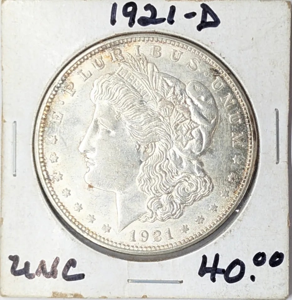 1921-D Morgan Silver Dollar: _