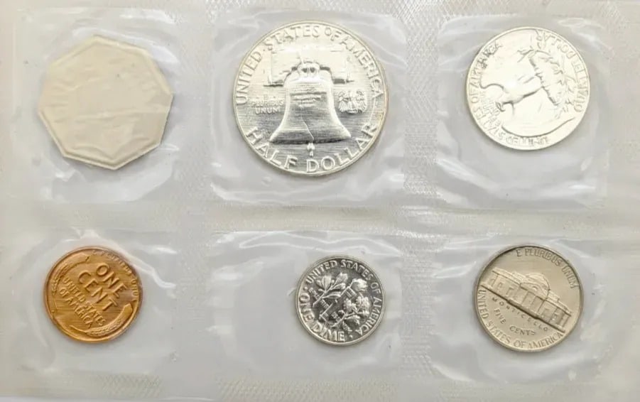 1957 US Silver Proof Set w/ Silver Half, Quarter, & Dime - 2