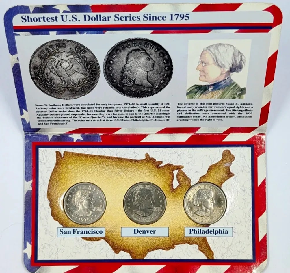 FEATURE - 1979 Susan B. Anthony Dollars- First Year All Mint Set: FEATURE