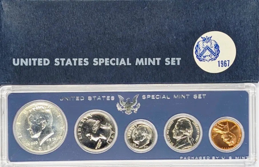 1967 US Special Mint Proof Set w/ Silver JFK Half: _