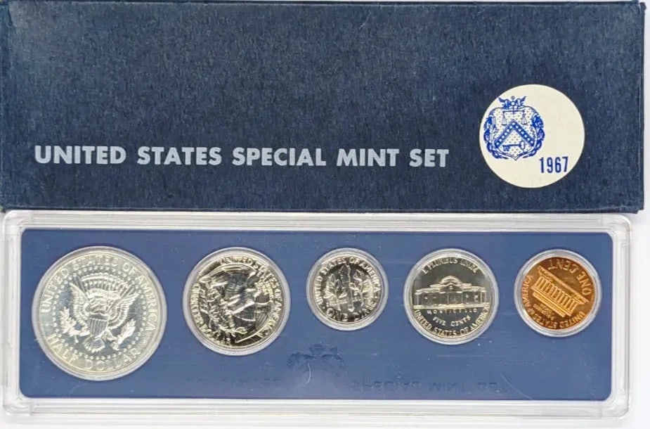 1967 US Special Mint Proof Set w/ Silver JFK Half - 2