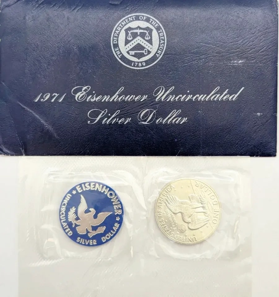 1971-S Eisenhower " Ike" Uncirculated Silver Dollar - 2