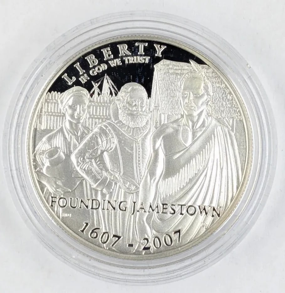 2007 Jamestown 400th Anniversary Silver Commemorative Coin - 2