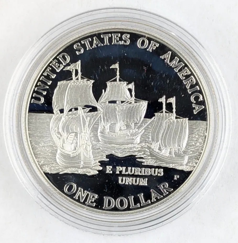 2007 Jamestown 400th Anniversary Silver Commemorative Coin - 3