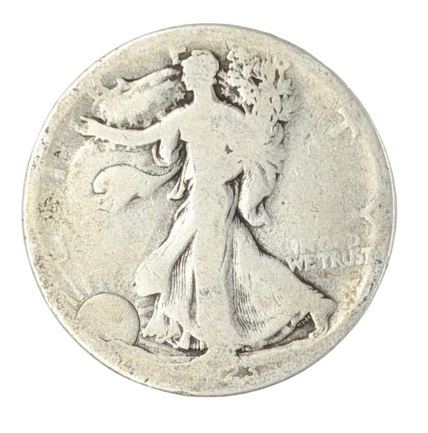 1923-S Silver Walking Liberty Half Dollar: _