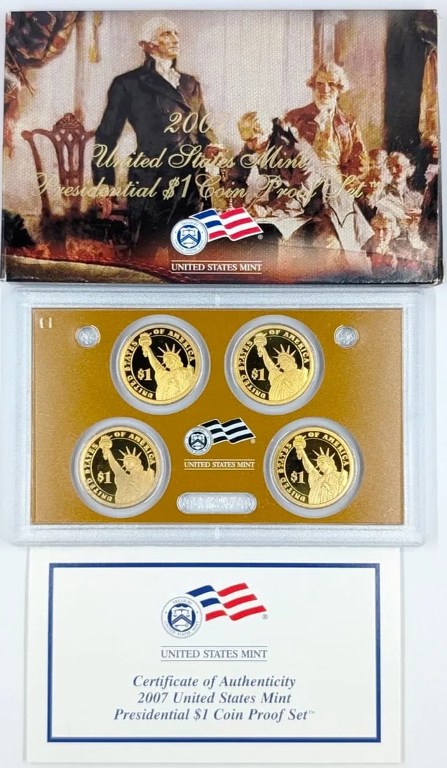 2007 US Mint Presidential Dollar Coin Proof Set - 2