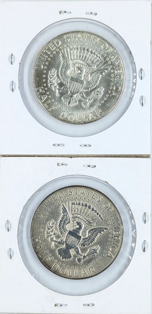 Lot of 2 Silver JFK Half Dollars- 1969 P/D(40%) - 2