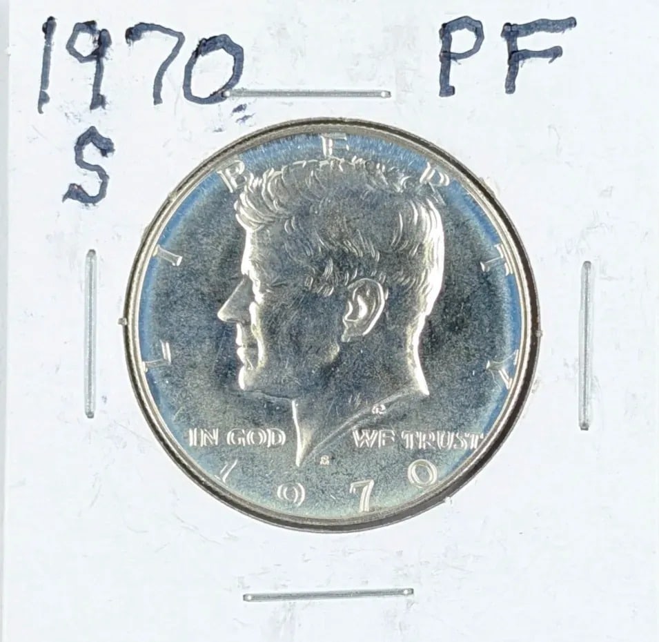 1970-S Proof Silver John F Kennedy Half Dollar (40%): _