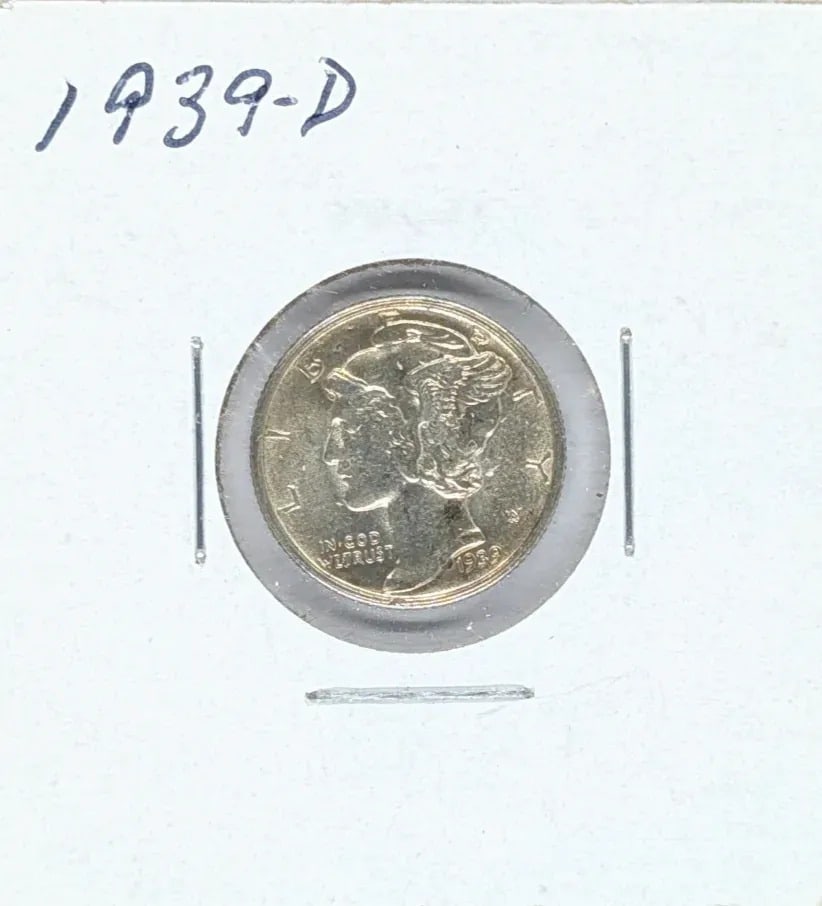 1939-D Silver Mercury Dime (1 of 2)