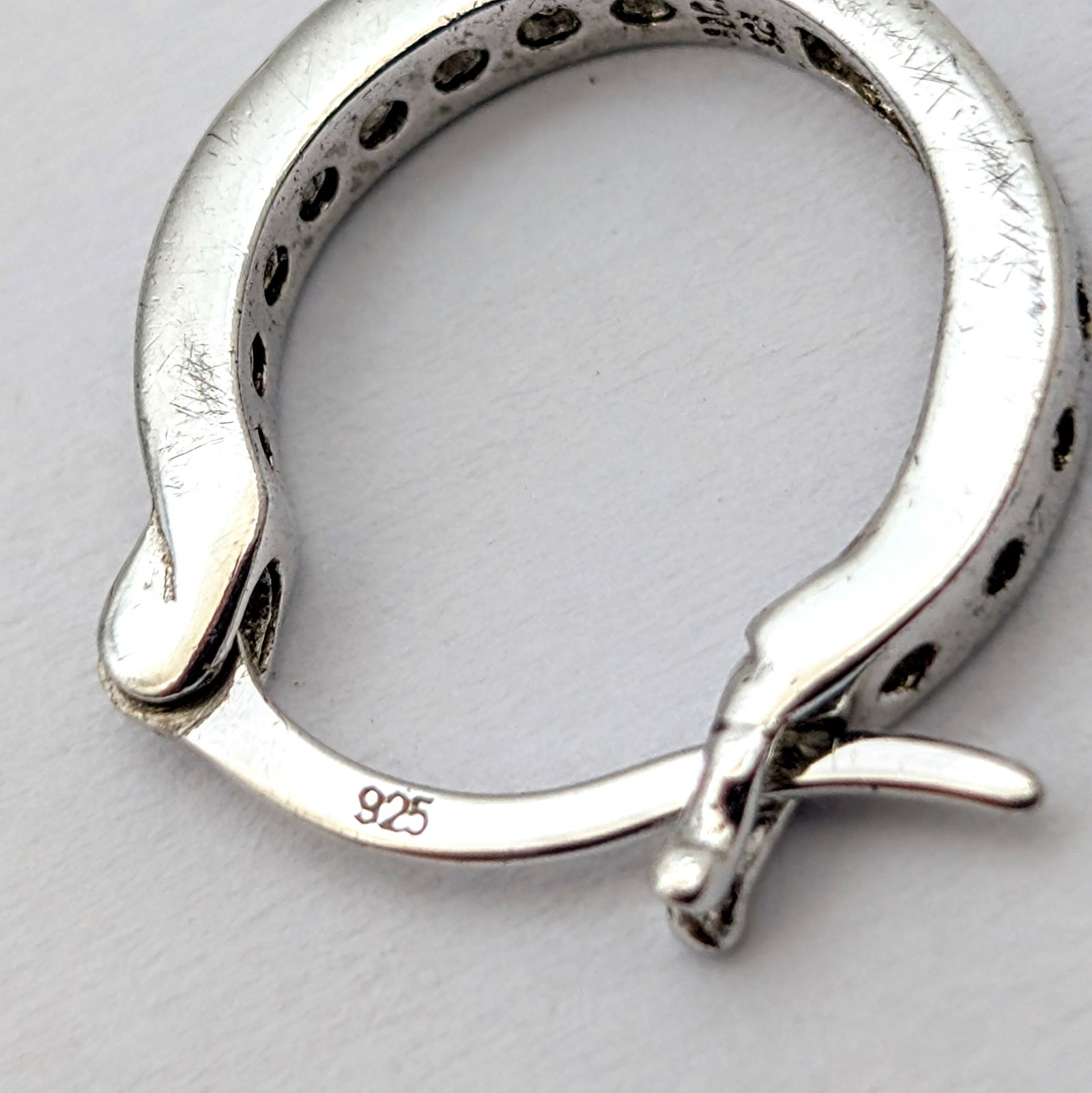 Lot of 2 Sterling Silver Hoop Earrings - 3