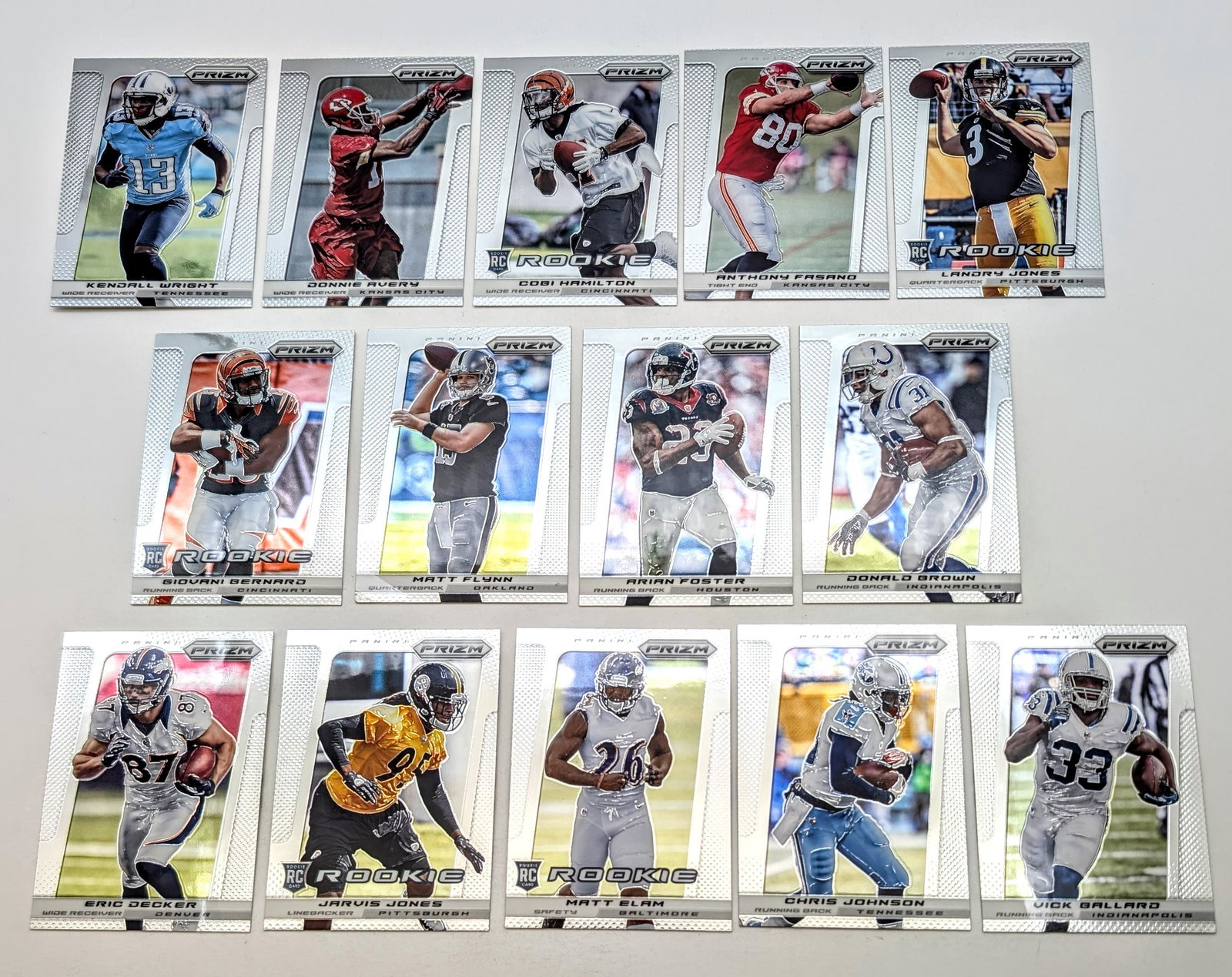 Large Lot of 2013 Panini Prizm NFL Trading Cards: _