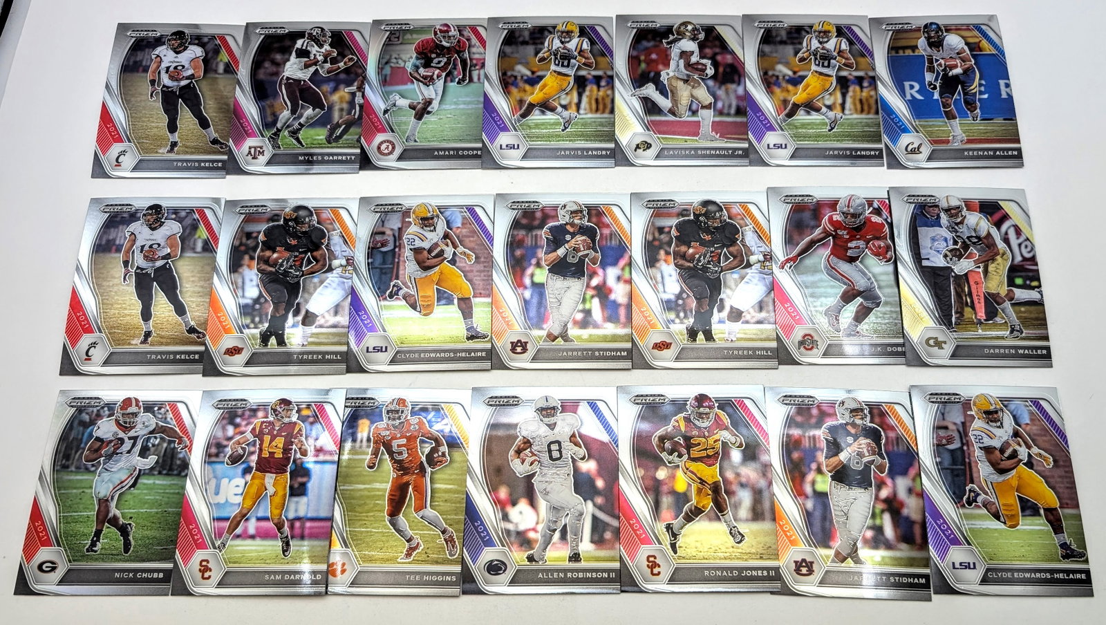 Large Lot of 2021 Panini Prizm Draft Picks College Football Trading Cards: _