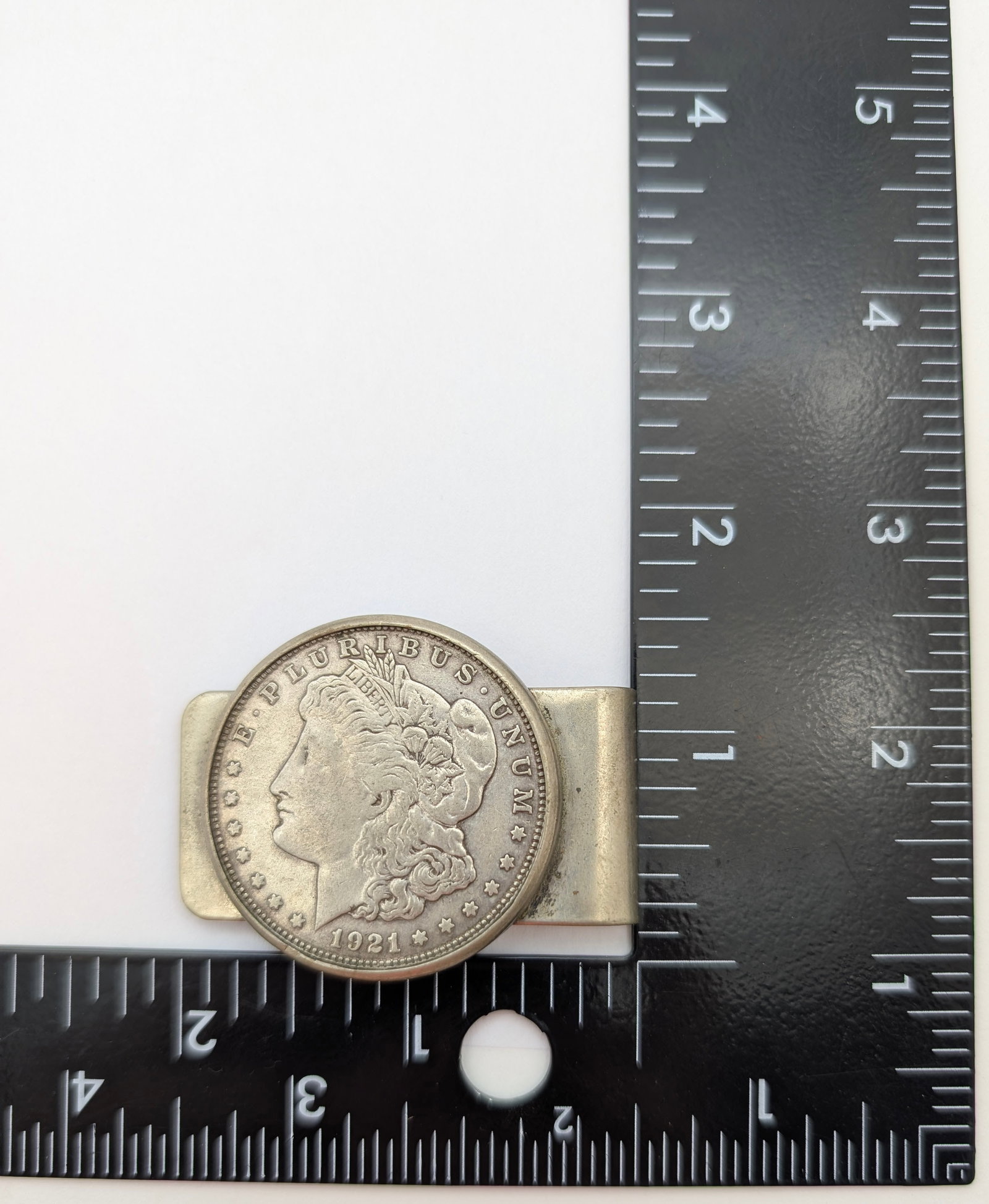 Vintage Money Clip w/ Silver Morgan Dollar - 4