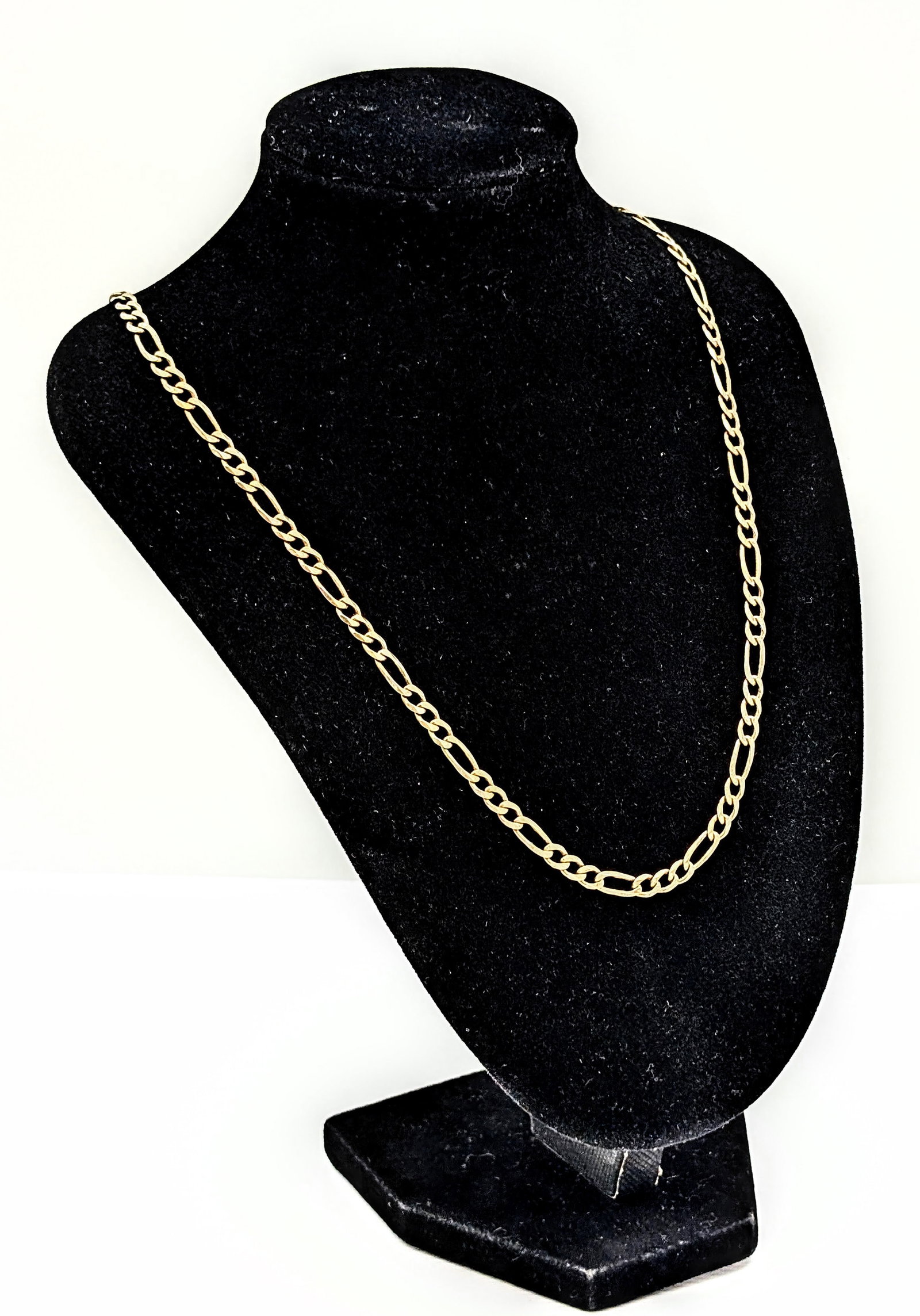 Timeless Sterling Silver Figaro Link Chain Necklace-: Length: 20in