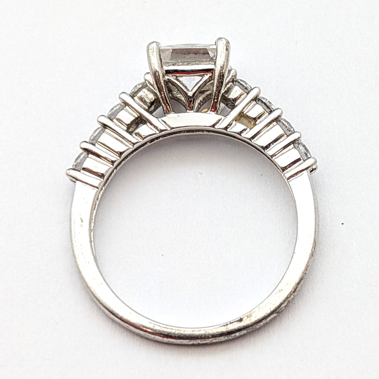 Ladies Sterling Silver 925 Ring with Stones - Great Luster - 3