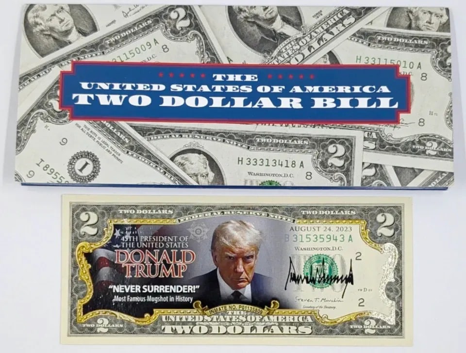 Commemorative Colorized $2 Note- Donald Trump: _