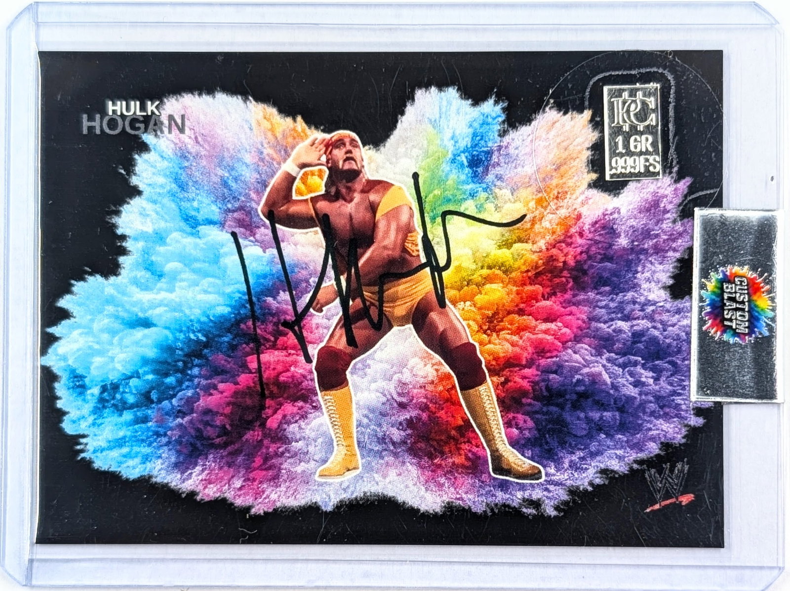 Hulk Hogan Color Blast Trading Card w/ 1 gram .999 Fine Silver: In Protective Sleeve