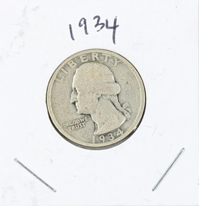 1934 Silver Washington Quarter: _
