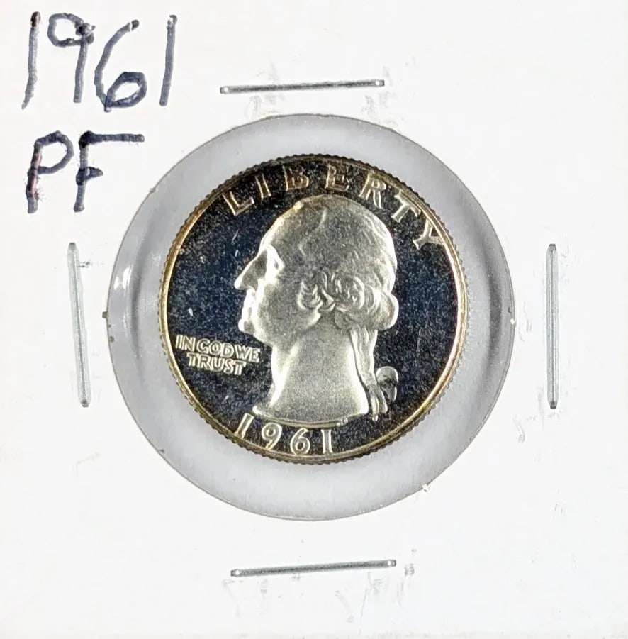 1961 Proof Silver Washington Quarter: _