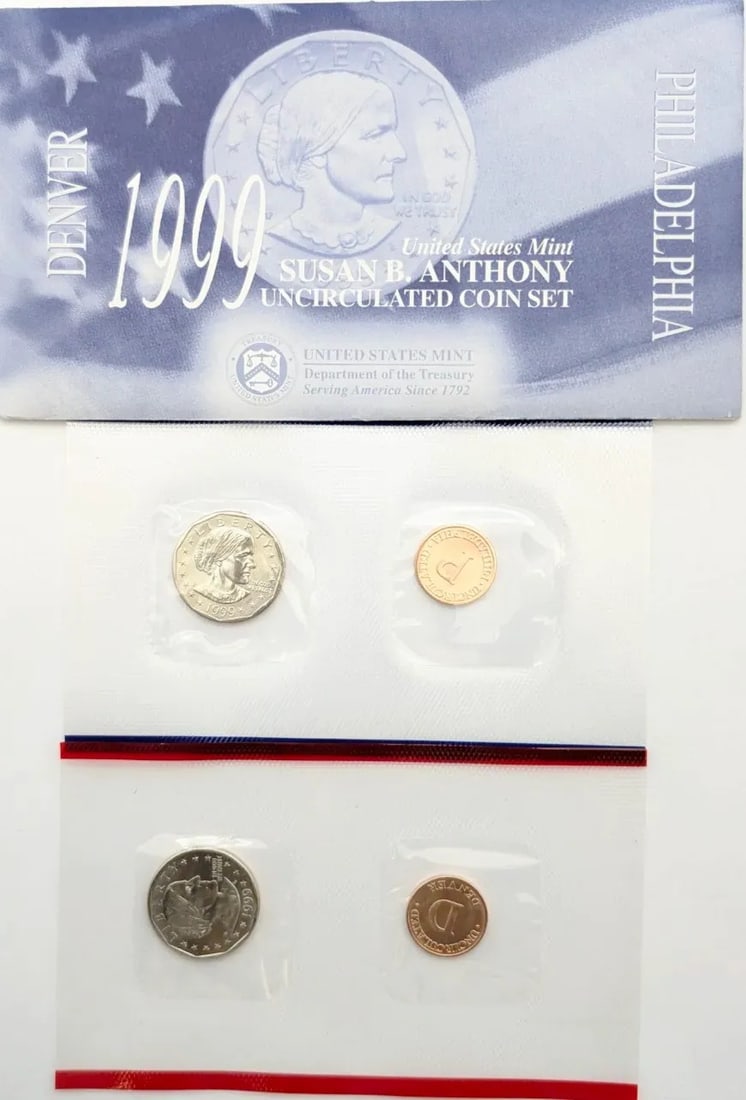 1999 Susan B. Anthony Uncirculated Coin Set: _