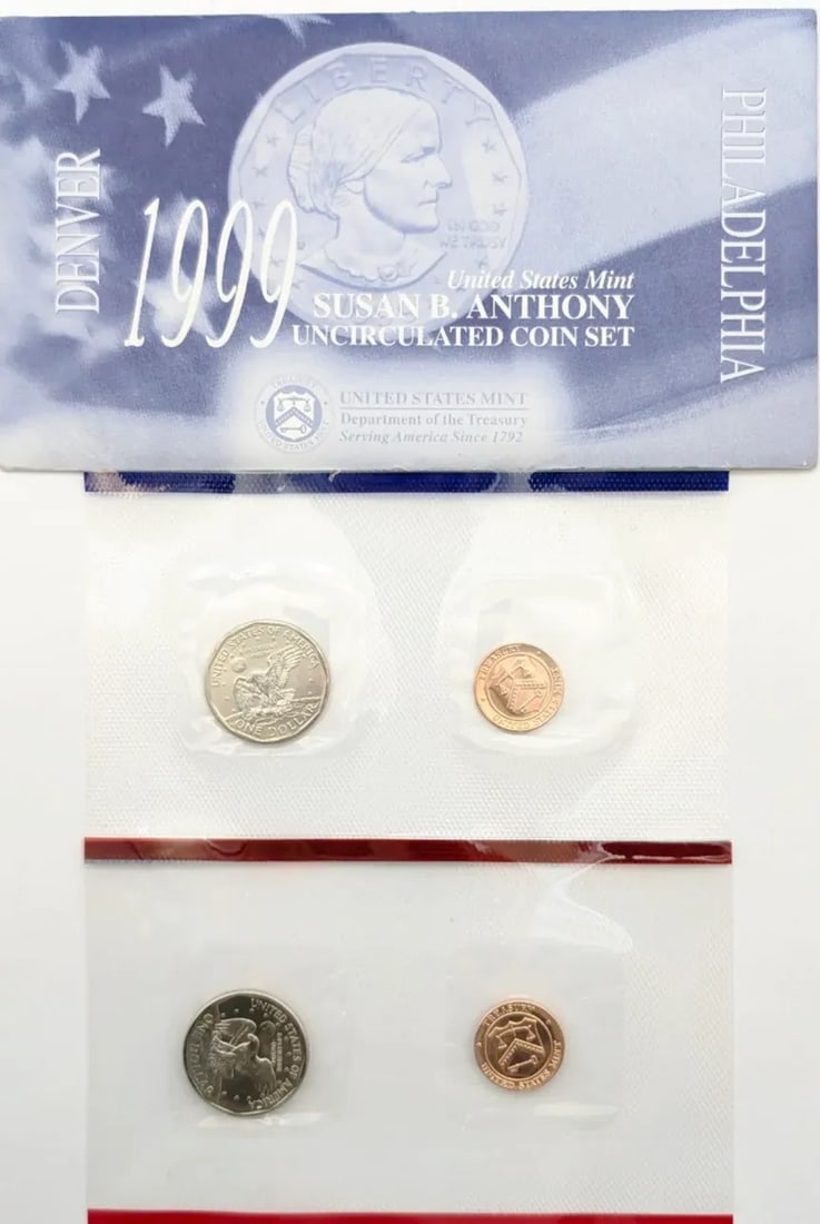 1999 Susan B. Anthony Uncirculated Coin Set - 2