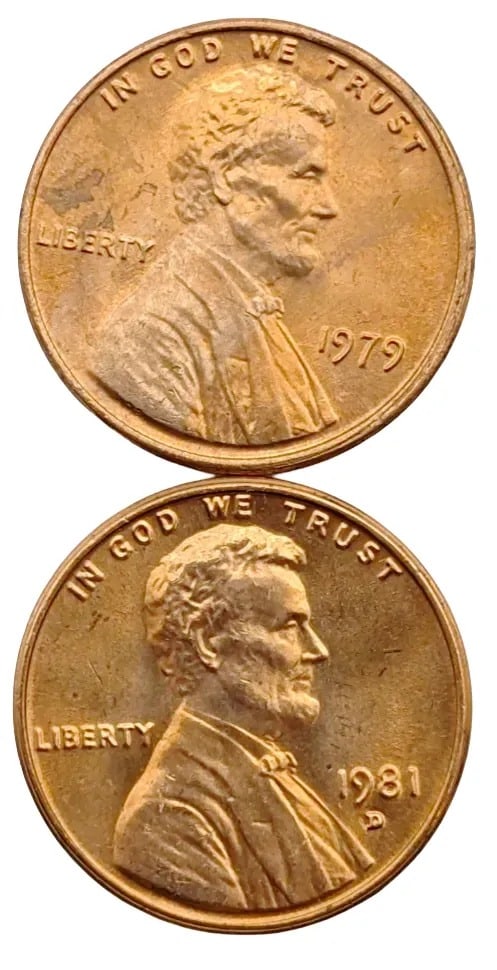 Lot of 2 Tubes (50 Each) Lincoln Cents- 1976, 1981-D - 2