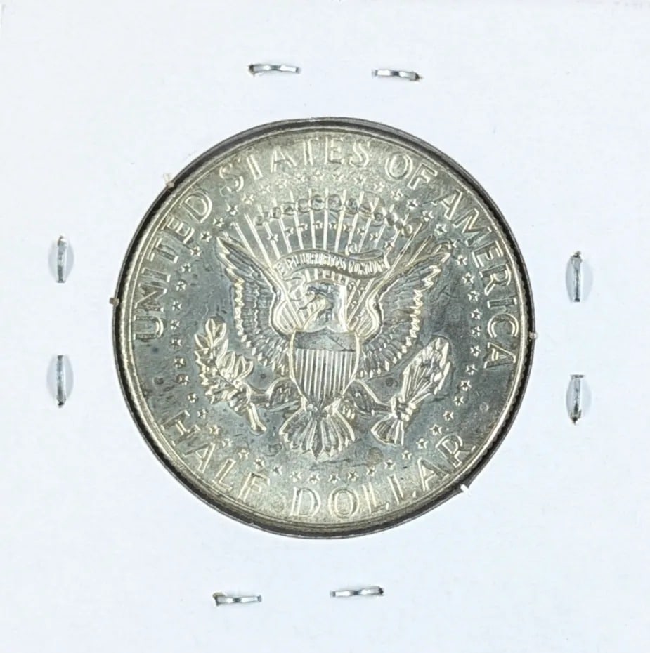 1970-D Uncirculated Silver John F Kennedy half Dollar (40%) - 2