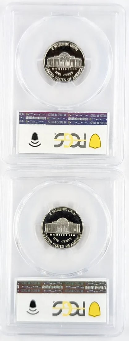 Lot of 2 PCGS PR 69 Jefferson Nickels- 1983-S, 1989-S - 2
