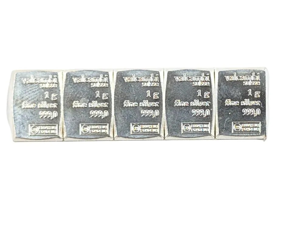 5 Grams .999 Fine Silver Valcambi: _