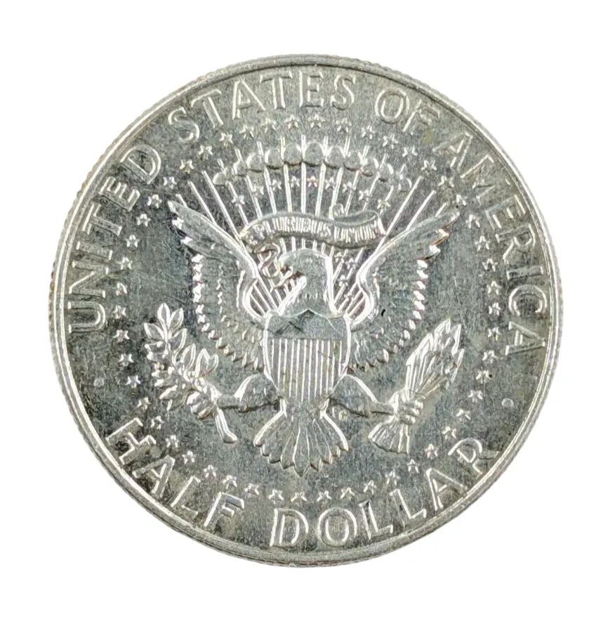 1966 Silver John F Kennedy half Dollar (40%) - 2