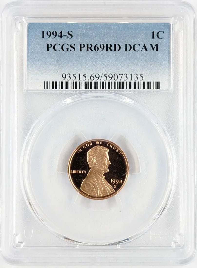 PCGS 1994-S PR 69RD Lincoln Cent: _
