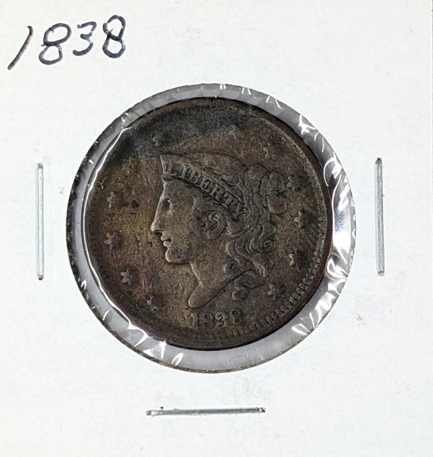 1838 Large Cent: _