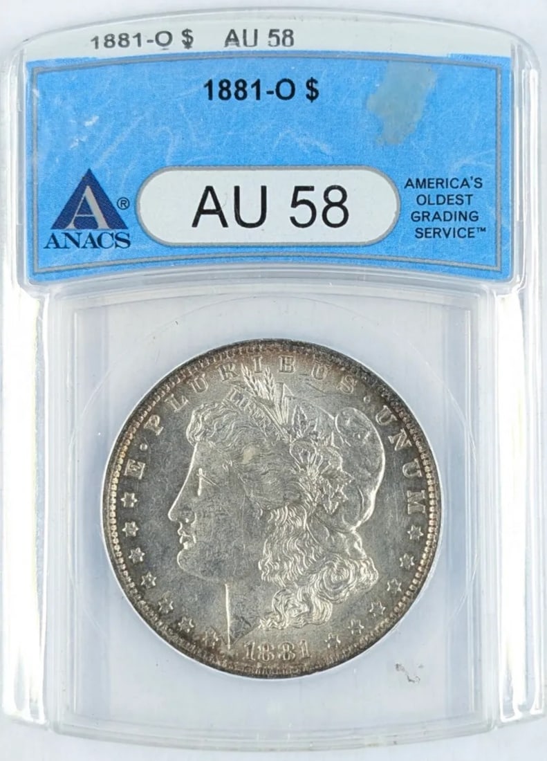ANACS 1881-O AU 58 Morgan Silver Dollar: _