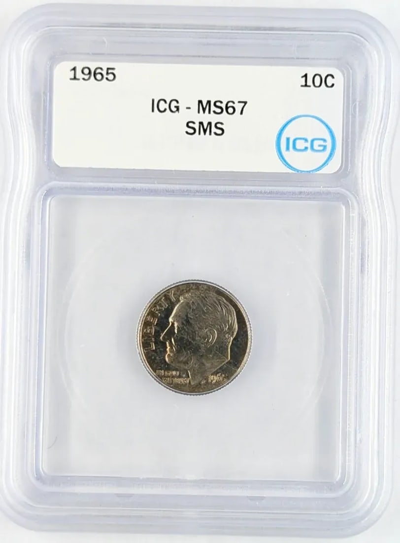 ICG 1965 MS 67 Roosevelt Dimes: _