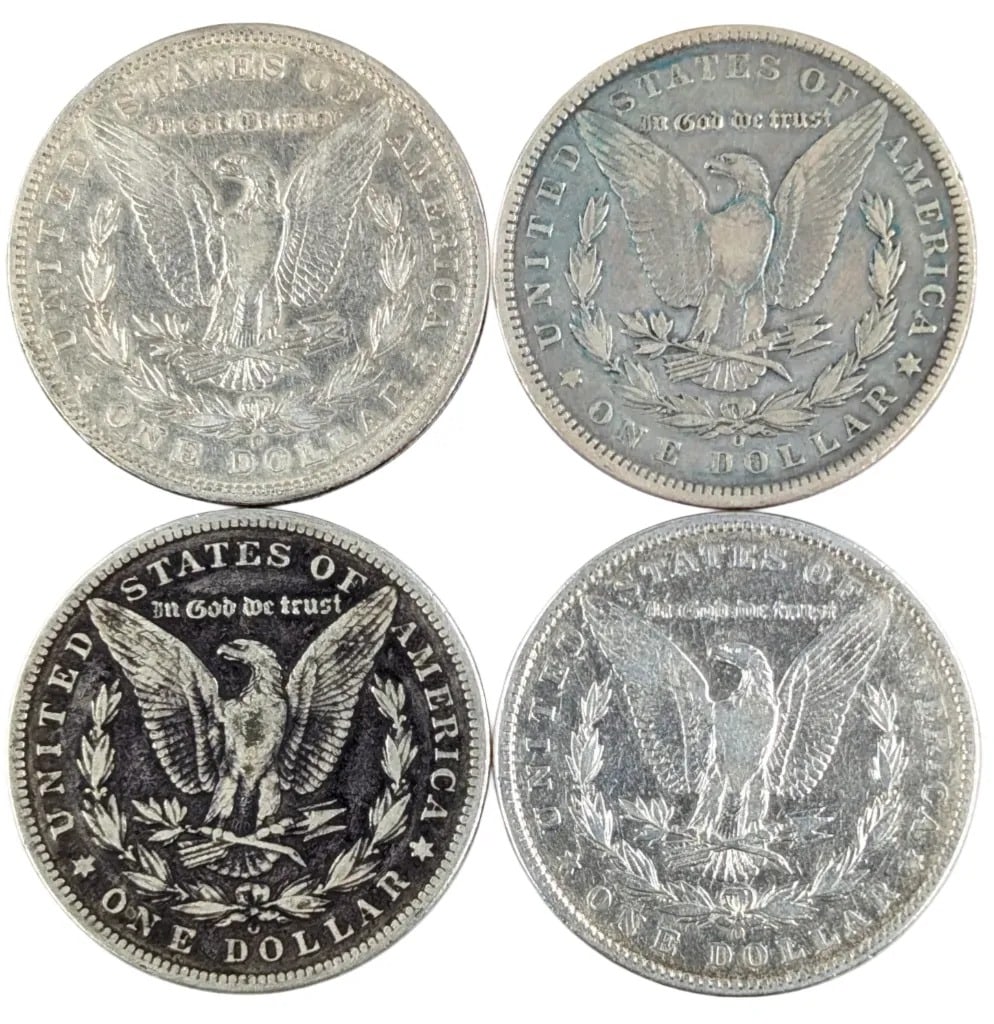 Lot of 4 Morgan Silver Dollars - 1896-1900 - 2