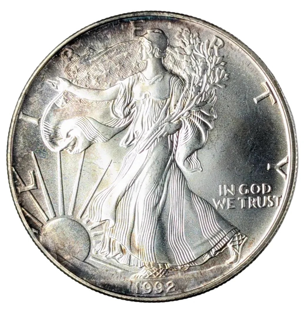 1992 American Silver Eagle- Toned (1 of 3)