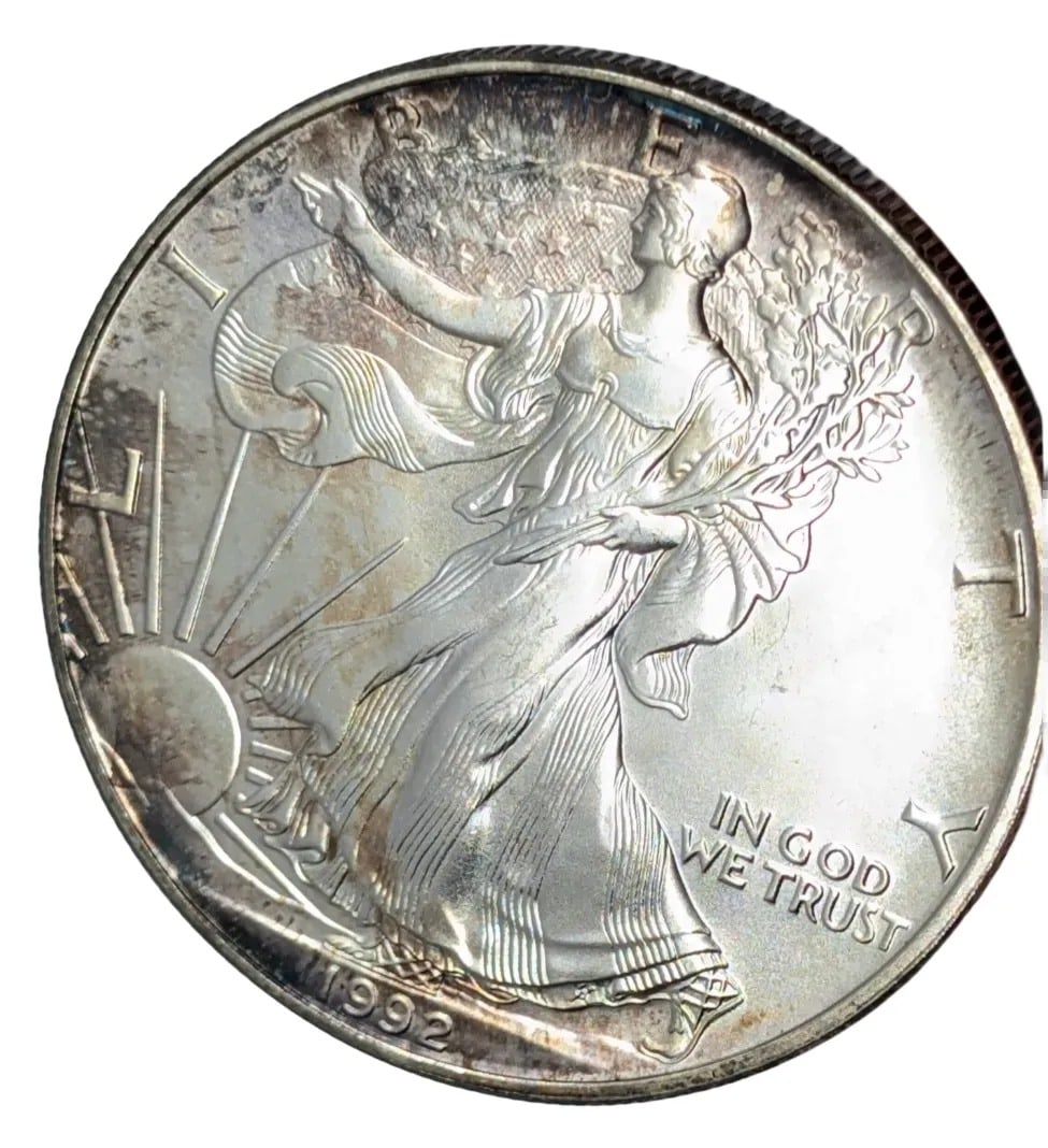 1992 American Silver Eagle- Toned - 3