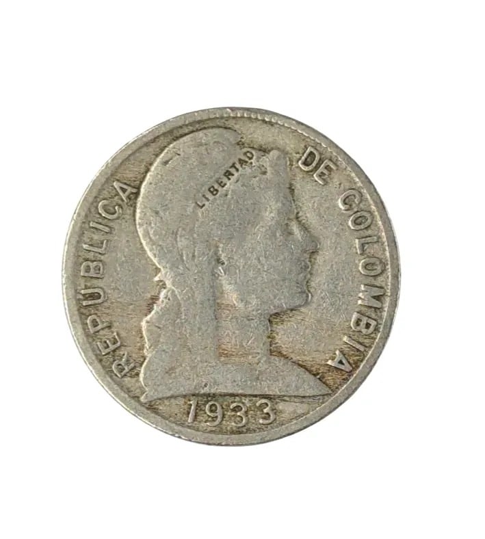 1933 Colombia 5 Centavos: _
