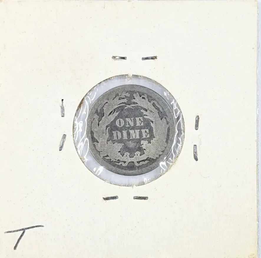 1890 Silver Seated Liberty Dime - 2