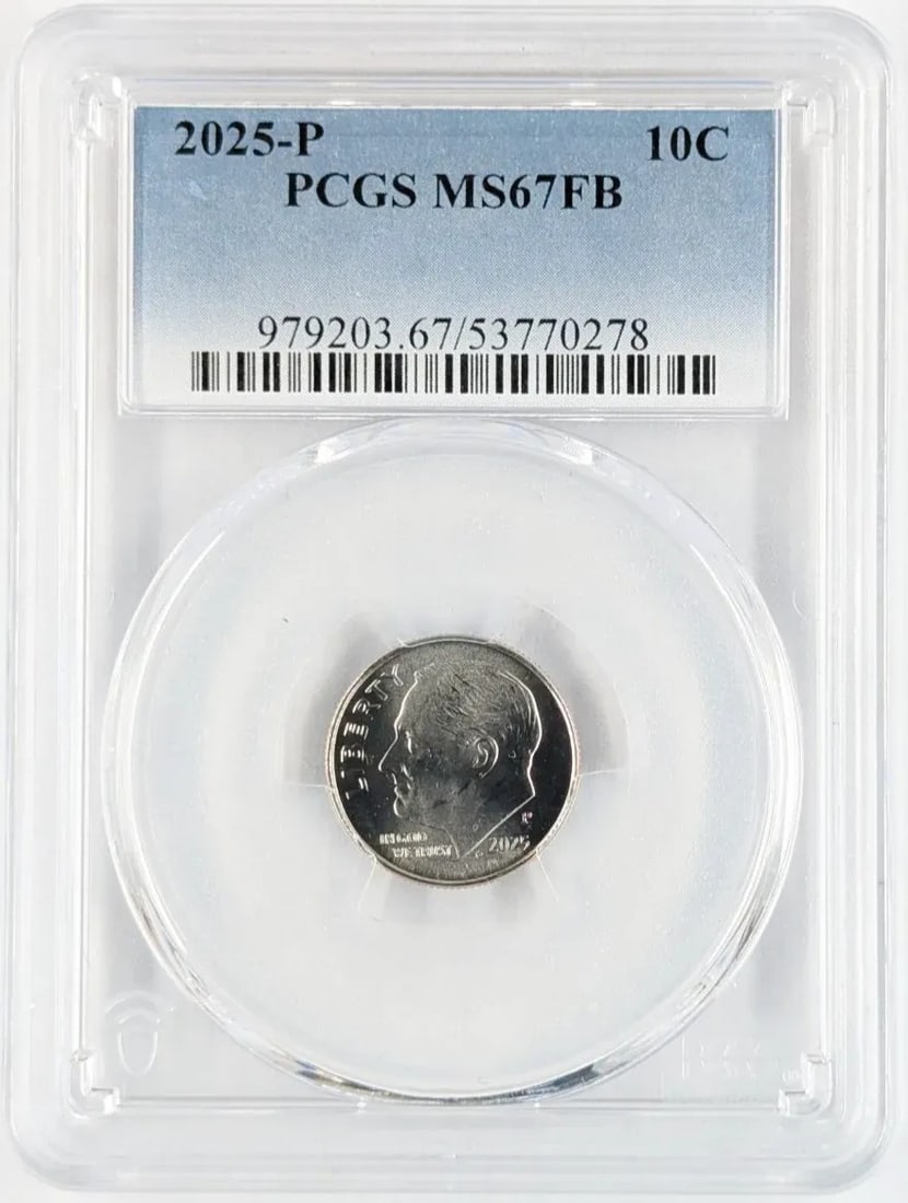 PCGS 2025 MS 67 Roosevelt Dime: _