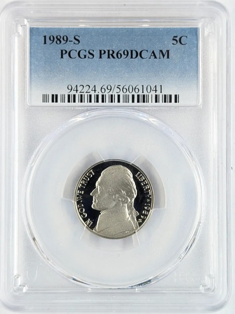 PCGS 1989-S PR 69 Jefferson Nickel: _