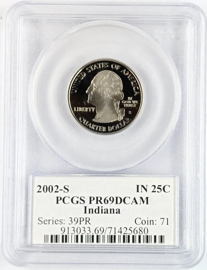 PCGS 2002-S PR 69 State Washington Quarter- IN: _