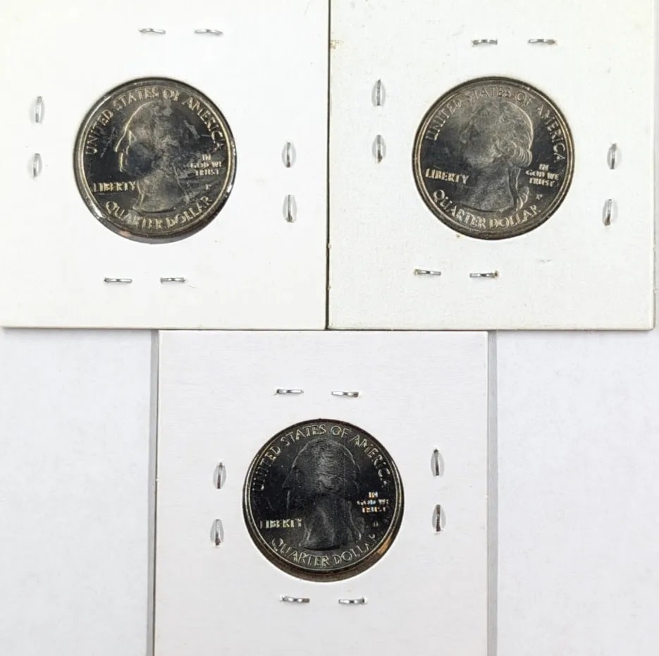 Lot of 3 Colorized Special Edition Quarters - TN, SC and GA - 2