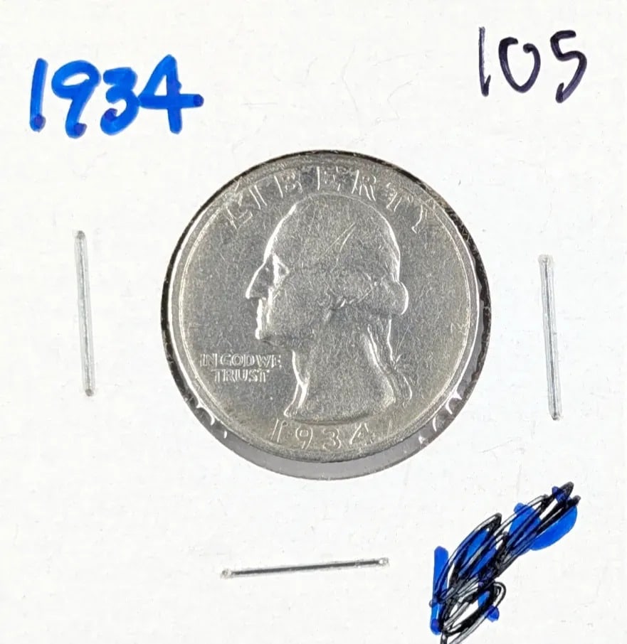 1934 Silver Washington Quarter - Strong Condition (1 of 2)