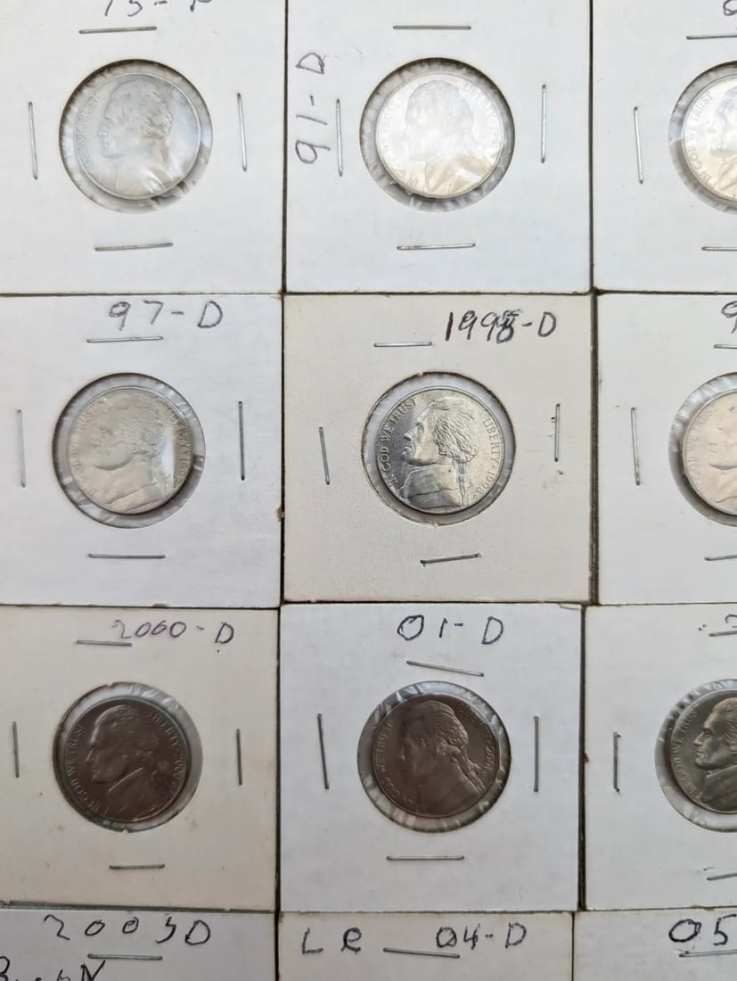 Large lot of Uncirculated Jefferson Nickels 2000's and 90's - 2
