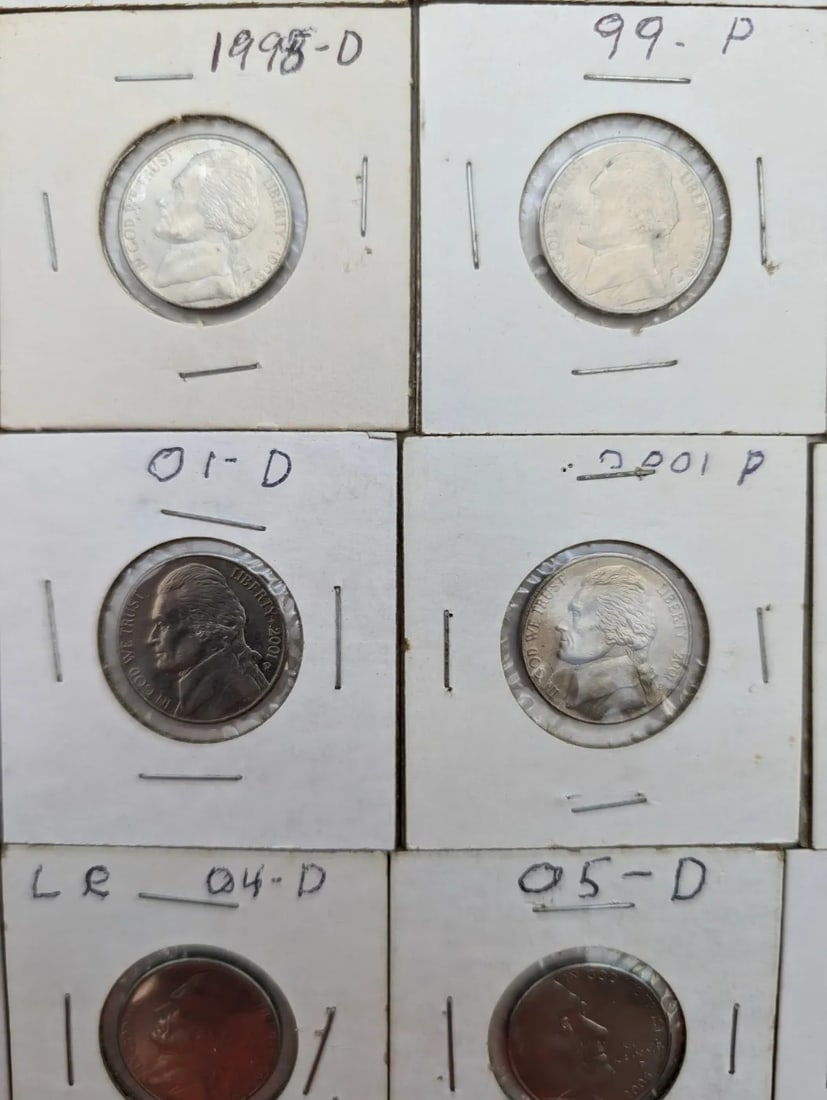 Large lot of Uncirculated Jefferson Nickels 2000's and 90's - 3