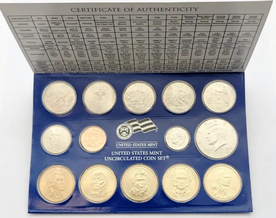 2008 P US Mint Uncirculated Coin Set: _