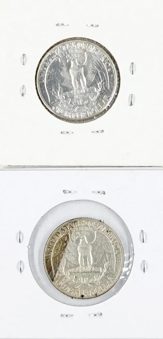Lof of 2 Silver Washington Quarters - 1962 and 64 - 2